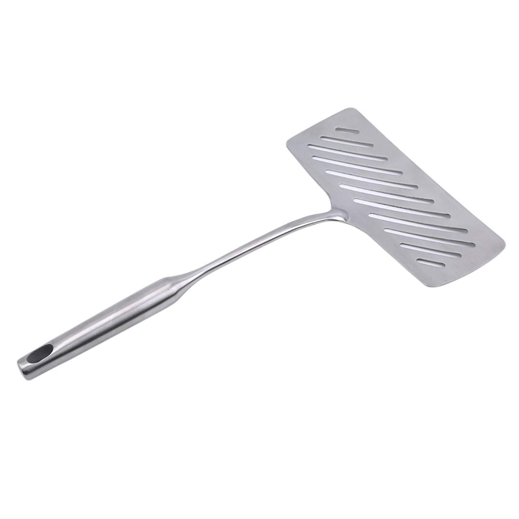 SHIJIAN Cooking Turners Professional Stainless Steel Slotted Beveled