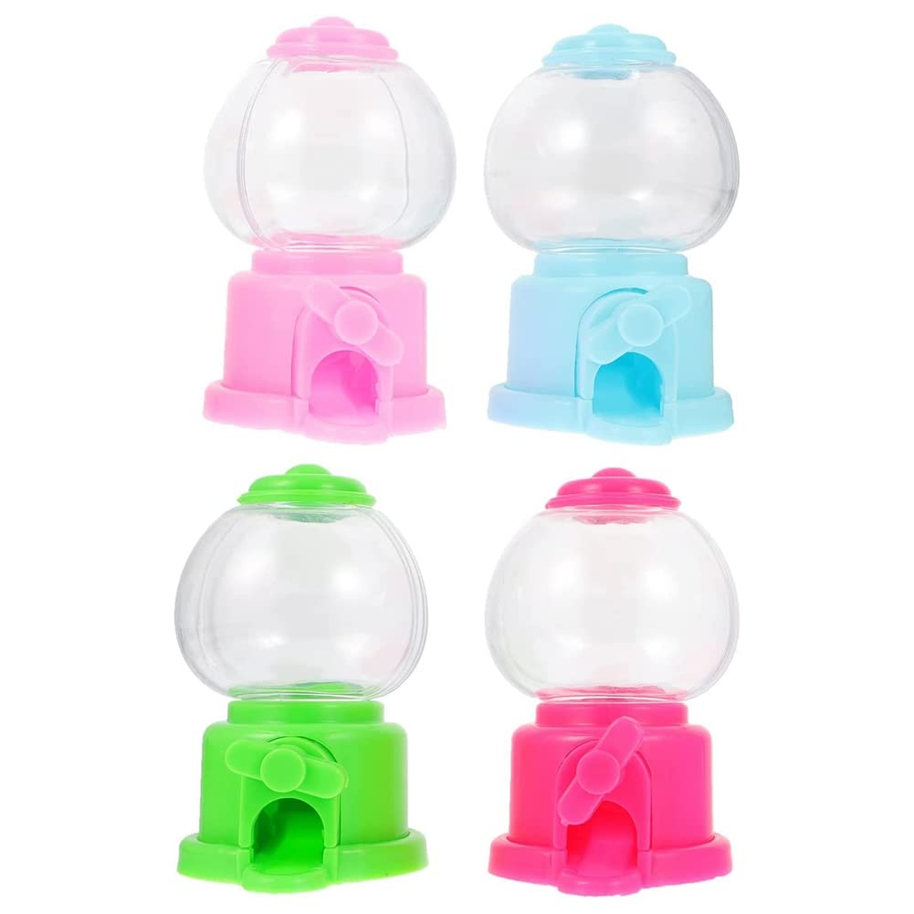 Ksrnsne Gumball Machine Mini Candy Dispenser Part 3.7 Inch Gumball Machines for Kids Gifts (4 Pack)
