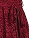 Furnex Women's Sleeveless Tank Tops Floral Pleated Front Mesh Blouses Tunic (Medium, 10 Black Red)