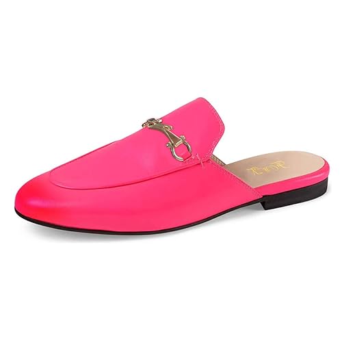 hot pink mules heels