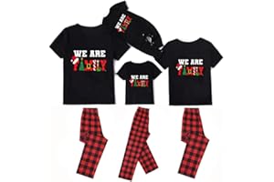 TEERAPHIQUE Christmas Pajamas for Family,Family Holiday PJS Matching Sets,Xmas Jammies for Couples, T-Shirt