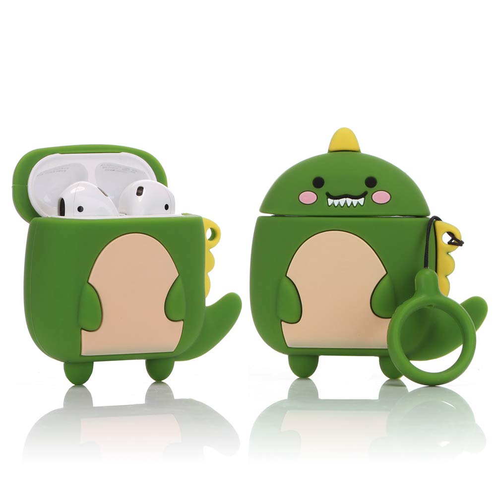 YIGEYI Airpods Silicone Case Compatible with Airpods 1 and 2 Case Cover 3D Cute Funny Cartoon [Pet Series] (Dinosaurus Cute)