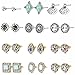 Finrezio 12 Pairs Multi Stud Earrings for Girls Women Cute Vintage Earrings Set