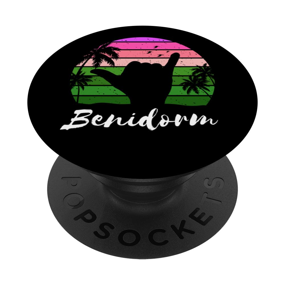 Benidorm Vintage Sunset Spain PopSockets Adhesive PopGrip