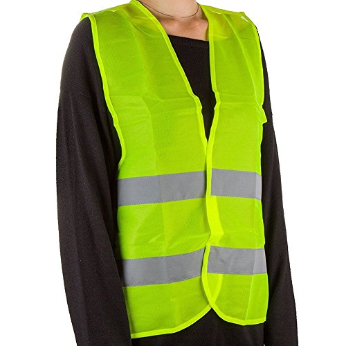 Hosaire Reflective Vest for Running Cycling Jogging Motorcycle Dog Walking High Visibility Safety Gear for Men and Women Yellow