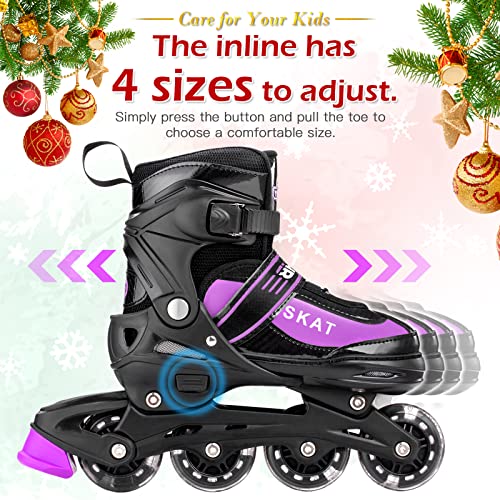 Hiboy Adjustable Inline Skates with All Light up Wheels, Outdoor