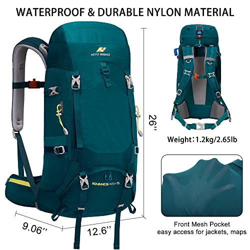 N NEVO RHINO Internal Frame Hiking Backpack 50/60/65/70/80L, Mountain ...