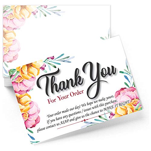 Thank You for Your Order Purchase Cards (Pack of 50) 4x6 Large