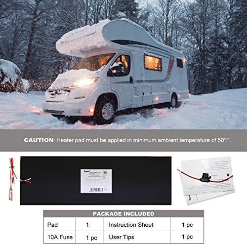 Facon 71/4"x25" RV Holding Tank Heater Pad, CWST725, with Automatic
