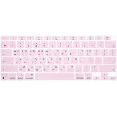 HRH Ultra Thin Korean Silicone Keyboard Cover for MacBook Air 13.3" 2020 M1 | US ASIN Layout,Light Pink, Soft Protective Skin,A2179 A2337,with Touch ID,Precise Fit,Flexible&amp;Durable,Anti-Dust&amp;Waterproof