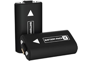 Uwayor 2 Pack Xbox One/Series Rechargeable Battery Pack, 1400mAh Xbox Battery for Xbox One/One S/One X/One Elite/Xbox Series S/Series X Controller (Black)
