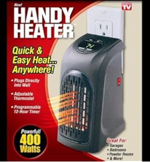 CALEFACTOR ELECTRICO PORTATIL HANDY HEATER ESTUFA ELECTRICA 400W ENCHUFE CASA