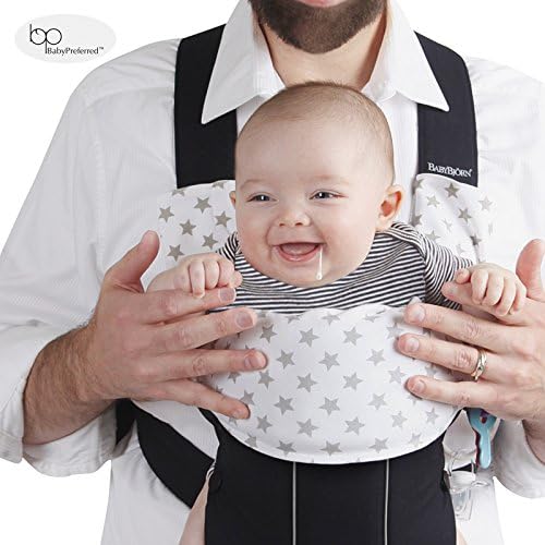 Drool and Teething Pads 100% Organic Bamboo Grey &amp; White Star Pattern Designed to fit Baby Bjorn Original