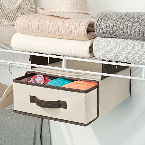mDesign Soft Fabric Over Closet Shelving Hanging Storage Organizer