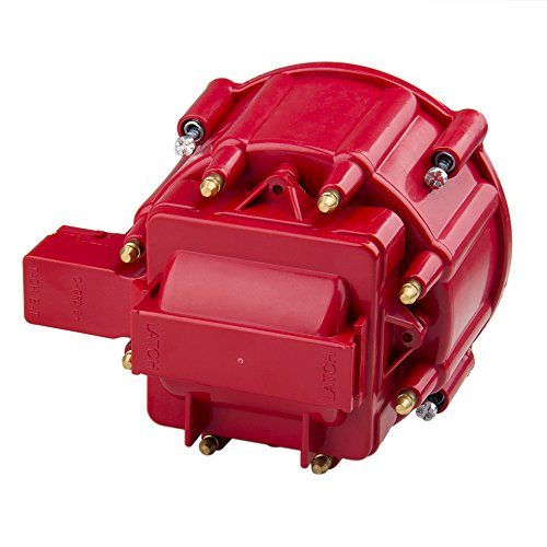 Big-Autopart Distributor Cap and Rotor Kit for Ford 302 Chevy 350 GM HEI Replacement SBC BBC, Red