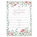 DB Party Studio Girl Baptism Invitations with Envelopes ( Pack of 25 ) Pink Floral Christening Invite Large 5x7