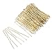 YUNAI 6cm Blonde Waved Hair Pins with Box, 100Pcs Bobby Pins, U Shape Hair Clips, Hair Crips for Women and Girls and Hairdressing