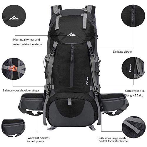 seenlast 50l hiking backpack