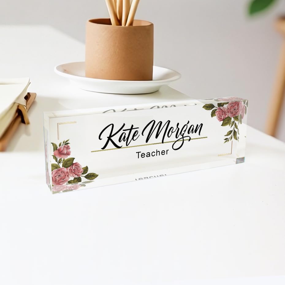 Personalized Teacher Desk Name Plate – Custom