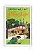 California - Jungle Cruise Hippo - United Air Lines - Vintage Airline Travel Poster by Stan Galli c.1960s - Master Art Print (Unframed) 12in x 18in