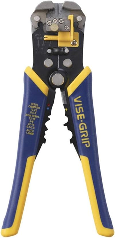 IRWIN VISE-GRIP Wire Stripper Self-Adjusting 8-Inch Blue Yellow