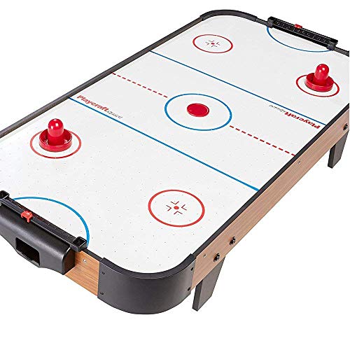 Goutoports Air Hockey Replacement Pucks & Slider Pusher Goalies for Game Tables, Equipment, Accessories (Deep Blue)