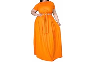 IyMoo Womens Plus Size 2 Piece Dress Outfits Short Sleeve Bandage Wrap Empire Crop Tops and Skirt Sets