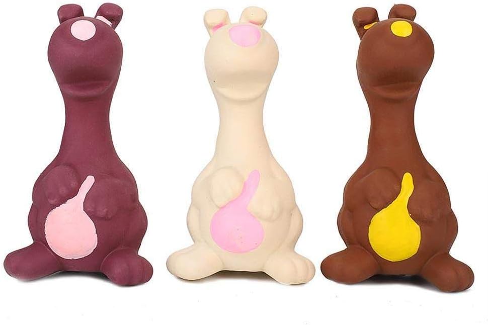 PETS EMPIRE Dog Squeaky Toys Cartoon Sound Toy Soft Non-Toxic Squeak Latex Puppy (Pack of 3)