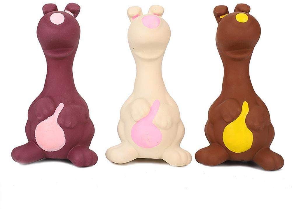 PETS EMPIRE Dog Squeaky Toys Cartoon Sound Toy Soft Non-Toxic Squeak Latex Puppy (Pack of 3)