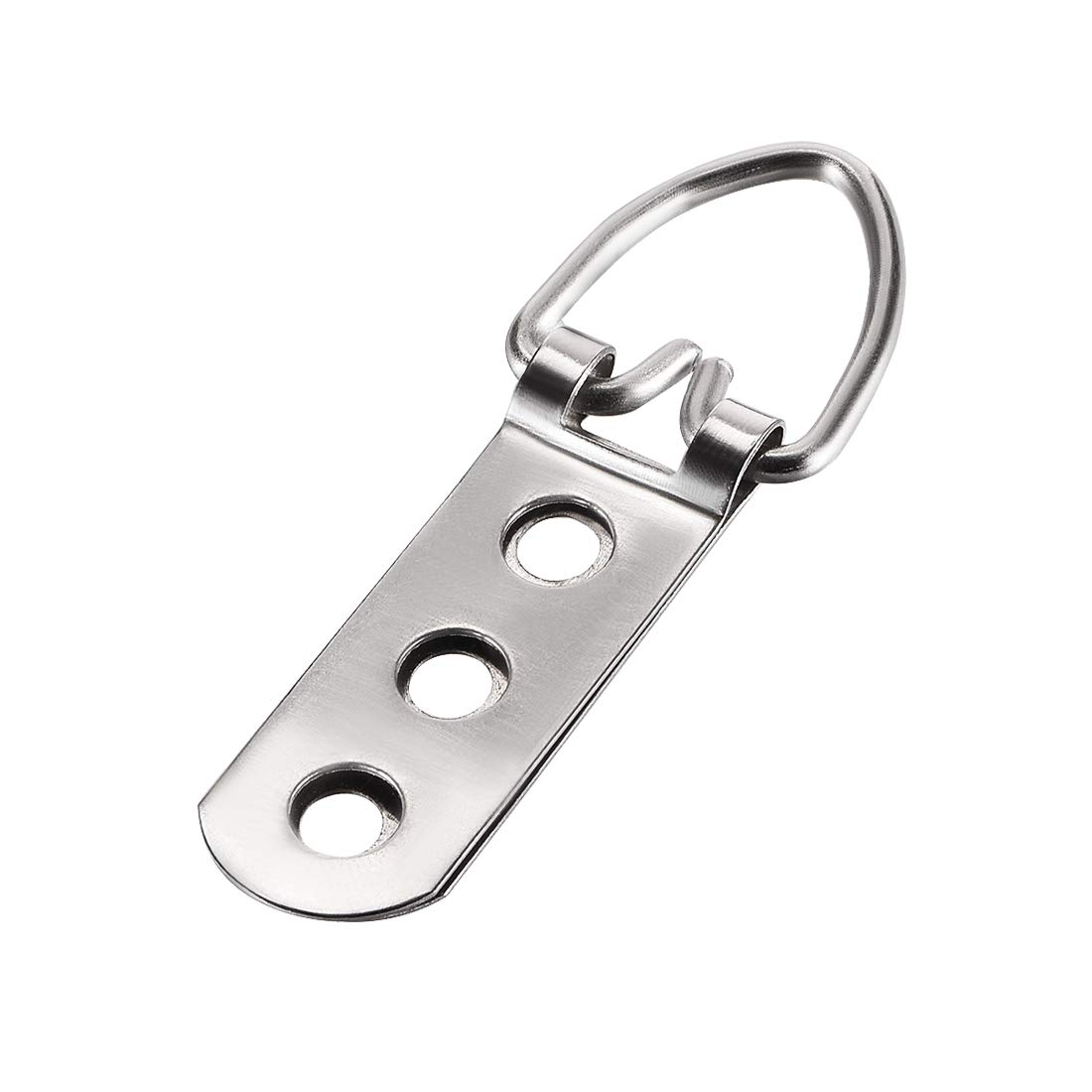 sourcing map D Ring Picture Hangers, 64mm x 22mm Silver Tone Assortment Kit for Photo Hanging Solutions, 30 Pcs