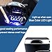 Solar Powered Lighting Detachable Car Cigarette Ashtray with Blue LED Light Indicator Smokeless for Most Car Cup Holder