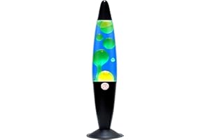 BAOYIKU Magma Lamp, 16inches Motion Lamp with Blue Liquid Green Wax Cool Night Light Home Bedroom Office Decoration Lighting Birthday Christmas Holiday Gifts for Adults