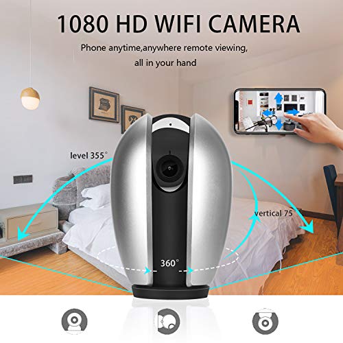 Ssnwrn Baby Monitor 1080P WiFi IP Camera with Infrared Night Vision, Home Security Surveillance Camera for Baby/Elder/ Pet/Nanny Monitor, Pan/Tilt, Two-Way Audio[Upgraded Version]