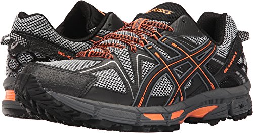 ASICS Men's Gel-Kahana 8 Running-Shoes, Black/Hot Orange/Carbon, 11 Medium US