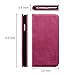 Visoul iPhone 6 Plus Case, iPhone 6S Plus Wallet Case, [Genuine Leather Wallet][Slim Fit] Classic Folio Book Luxury Case Cover with Stand&Card Slots for iPhone 6 Plus/6S Plus(5.5 inch) (Pink)