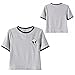 Women Hipster Harajuku Cute Stripe Short Sleeve Top Tee Alien Tshirt (M, Grey)
