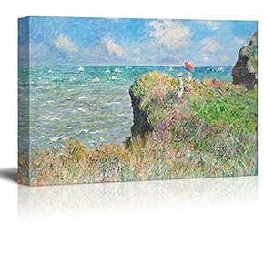 Claude Monet Cliff Walk at Pourville Impressionist Art