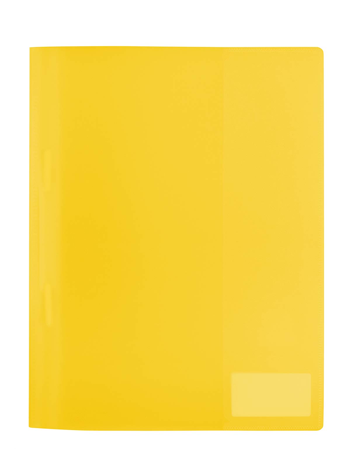 HERMA Project File A4 Translucent, with inscription label, made of wipeable and sturdy plastic, report folder for school, yellow