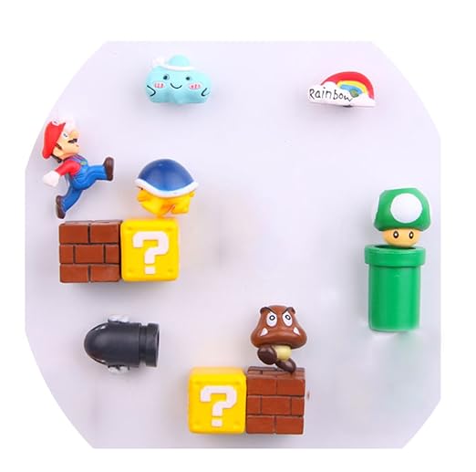 12 unidades Super Mario imanes de nevera para niños decorativo ...