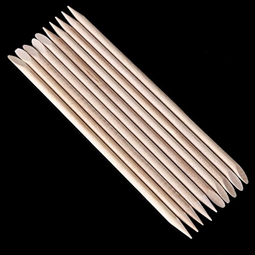 Yimart 100Pcs Nail Art Cuticle Pusher Remover Manicure Pedicure Tool Orange Wood Sticks