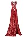 Kate Kasin Women Sequined Bridesmaid Dress Sleeveless Prom Banquet Evening Dresses Long KK199