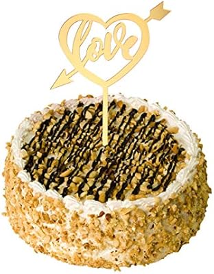 Toyvian 3pcs Love Cake Topper Tarjeta De Insercion De Pastel De Acrilico Hermoso Para Mujer Mujer Pastel De Cumpleanos Femenino Patron De Amor Rojo Amazon Es Hogar