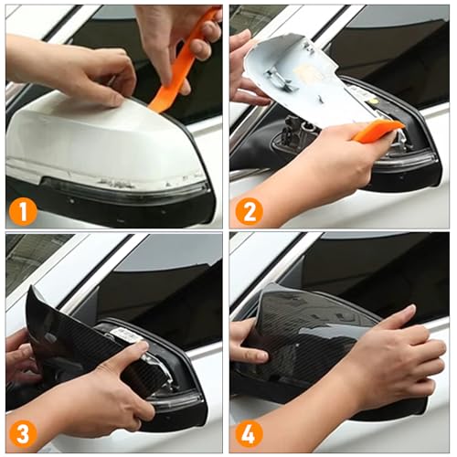 ‎Altsbaos Compatible with Replacement Mirror Covers for BMW F20 F21 F22 F23 F87 F30 F31 F34 F32 F33 F36 I01 E84 BMW Series 1 2 3 4 i3 x1 Left + Right Mirror Covers (Black (BrBrante)