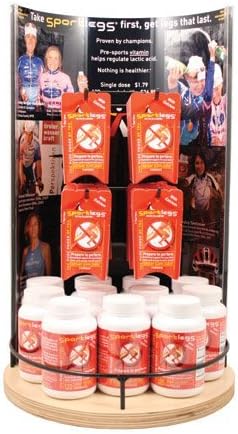 Sportlegs Counter Top Display W/Product, Inc. 1 Doz. 120Ct Bottle by SportLegs