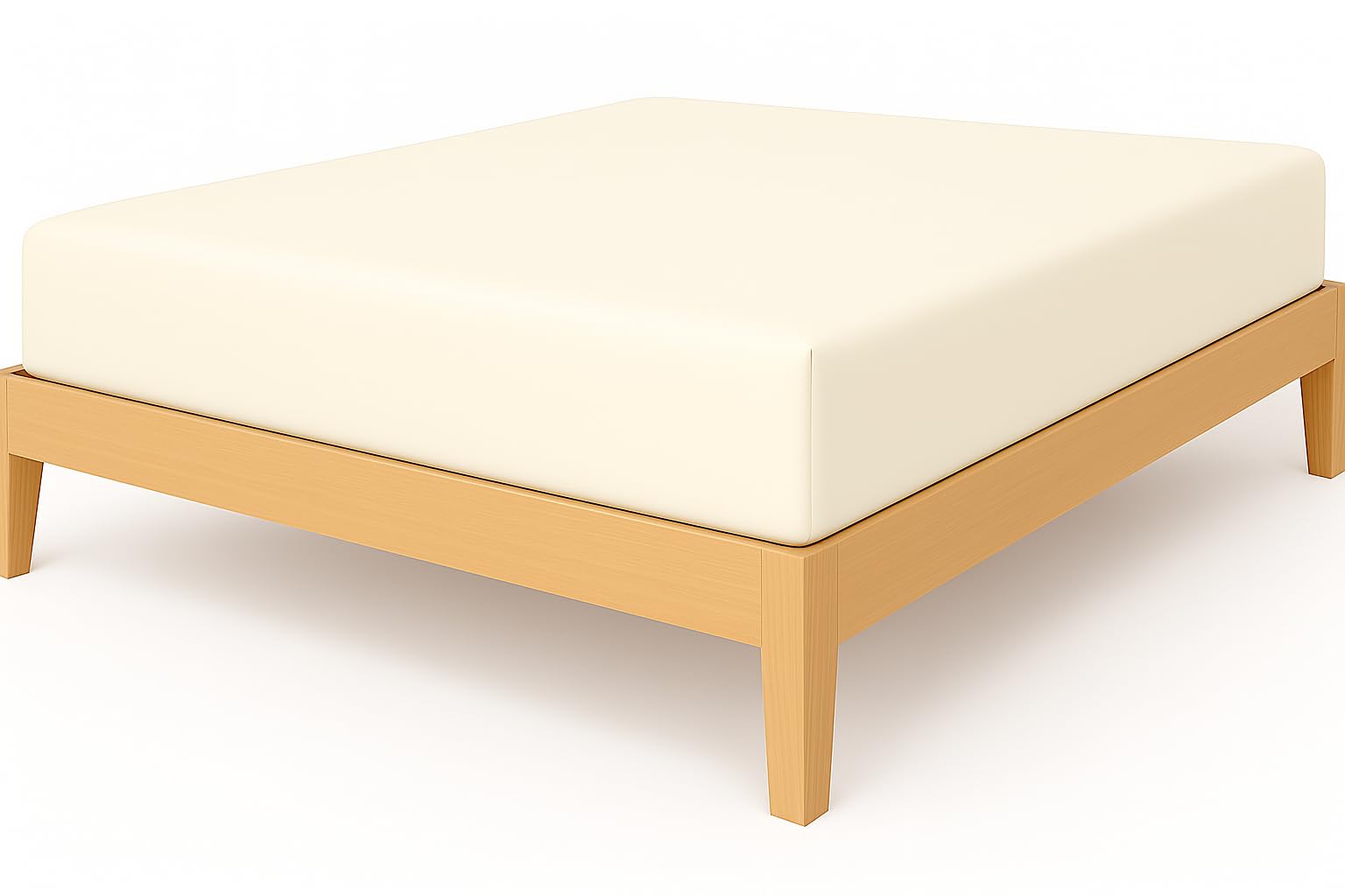 NIYS Luxury Bedding 100% Egyptian Cotton 10"/25CM Fitted Sheets (Cream/Ivory, Double) — image 1