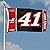 Kurt Busch #41 2016 3x5 DRIVER NUMBER Flag w/grommets Outdoor Banner Nascar Racing