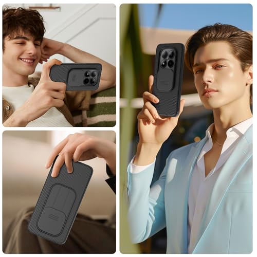 Nillkin Case for Xiaomi Redmi Note 15 Pro Plus 5G - Camera Protector with Slide Camera, Shock and Scratch Resistant, Compatible with Xiaomi Poco M8 Pro 5G 6.83" Black