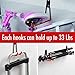 3pcs Garage Hanger Hooks for Hanging Ladder Hose Extension Cord Shovel Bike Chair Garden Tools, [UPGRADE VERSION] Wall Mount Organizer Storage Holder with Longer Screws Included and Anti Slip Rubber