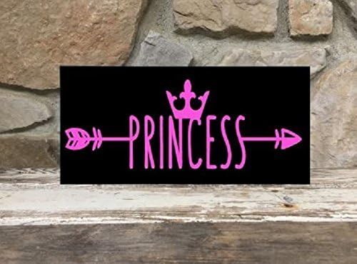 Monsety Wood Signs for Crafts Princess Sign 15 x 30cm Wood Plank Hanging Sign Plaque Sign Decor