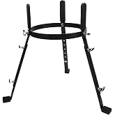 Conga Drum Stand, Non Slip Conga Drum Basket Black Iron Adjustable Height for Performance Drum Diameter Less Than 27cm